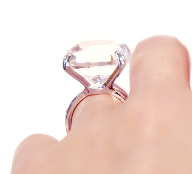 프로포즈 2천 캐럿 다이아 반지 (투명), 투명, 1개