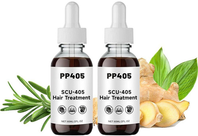 PP405 모발 성장 오일 - SCU-405 영양이 풍부한 두피 및 헤어 세럼 풍성한 모발을 위한 비오틴 및 히알루론산 빠른 흡수 및 기름지지 않은 포뮬라 50ml(2.1, 1