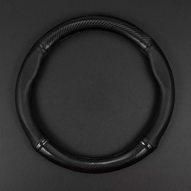 아망디에 논슬립 가죽 핸들커버 프리미엄 재질 질감 커버, 블랙