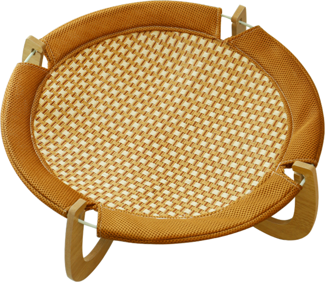 팔업 강아지 고양이 실내 해먹 체어, 내추럴 브라운