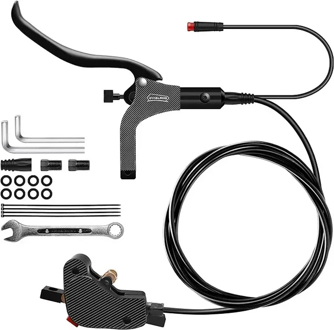 DYISLAND LD200 2피스톤 전기자전거 유압 디스크 브레이크 세트 2PIN 전원 차단 (장착 도구 포함)
