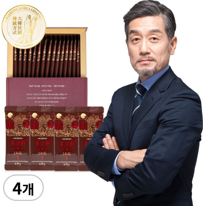 DAEDONG 홍삼정 홍삼환 농축액 원액 진액 엑기스 진세노사이드 맥아추출물 숙지황농축액, 4개, 112.5g