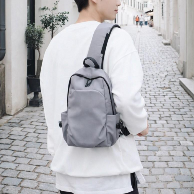 앤코 가벼운 슬링백 초경량 여행용 메신저백 남녀공용