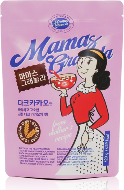 마마스그래놀라 카카오맛 아침식사 아이들간식 식단관리 홈메이드간식, 120g, 1개