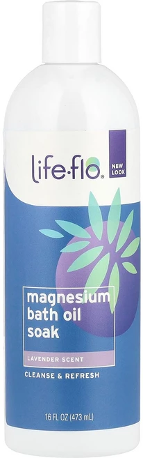 라이프플로 마그네슘 배스 오일 소크 라벤더향 473ml (16 fl oz) LFH-18209 - 쿠팡
