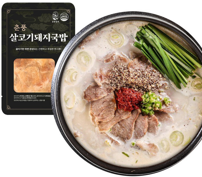 춘풍 살코기돼지국밥 밀키트 순대국 냉동 해장국 혼밥 자취요리, 155g, 3개
