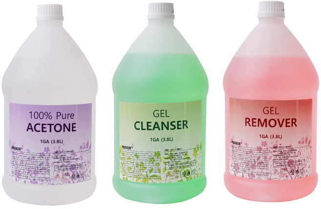 4uskin 아세톤 + 젤클렌저 대용량, 2개, 3.8L, 아세톤+젤클렌저