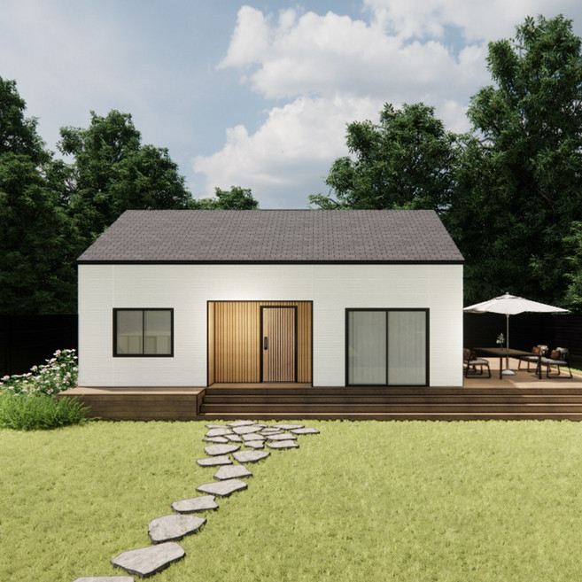 [타이니홈] 목조 모듈러주택 20평 온담 농가주택 따뜻한 시골집 프리패브 세컨하우스