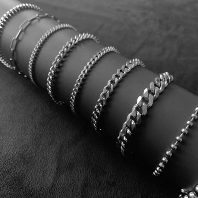 와이티지 써지컬스틸 체인 빈티지 팔찌