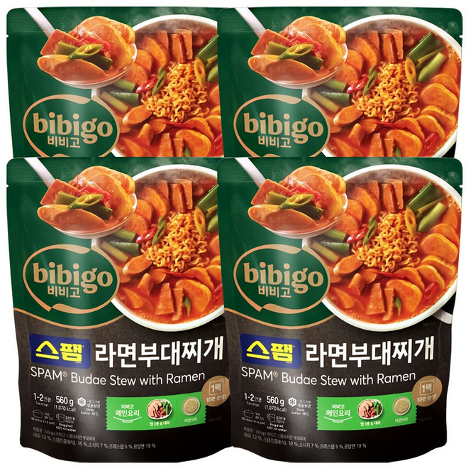 비비고 스팸라면부대찌개 560g x4개, 4개