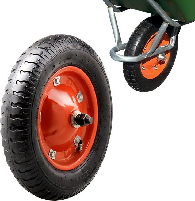 350mm 에어 바퀴 (13) 일륜차 이륜차 구르마 손 외발 수레 교체용, 1개