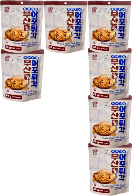 한진식품 추억의 부산 어포 튀각, 7개, 28g