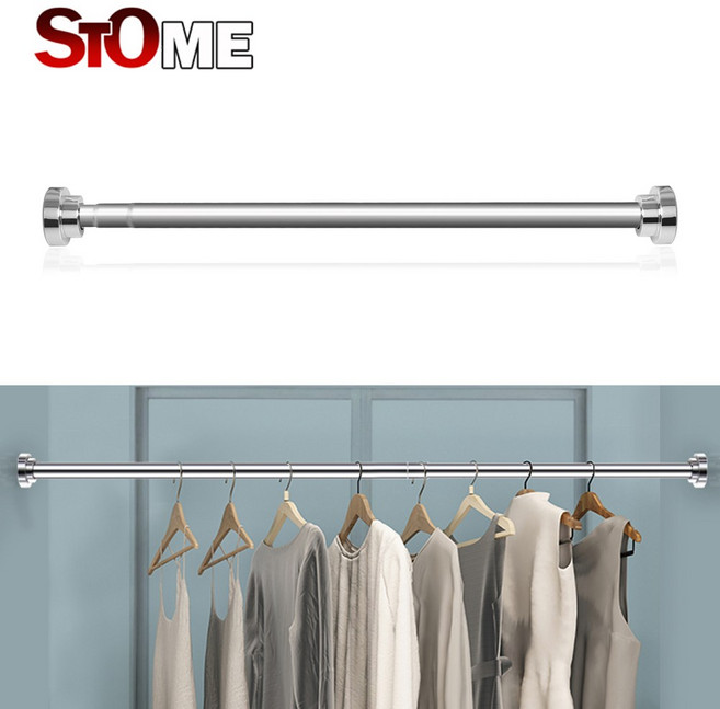 스토움 스텐 압축봉 길이조절 올스텐봉 샤워 커튼봉 강력 옷걸이봉 스프링식, 스텐압축봉(WSB-S160)