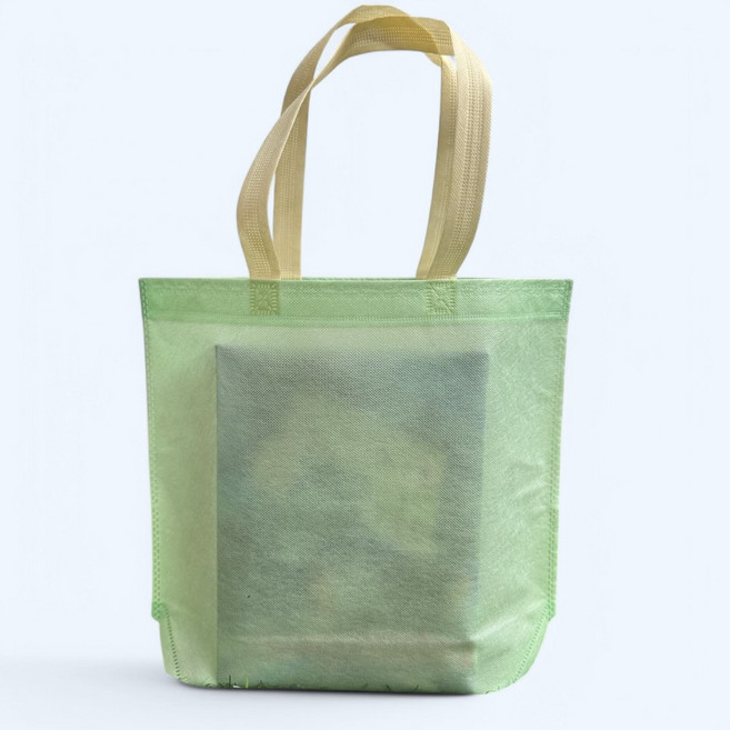 不織布袋 手提袋 購物袋 環保袋, 薄荷綠,無側-小號-26x33x10cm, 1個