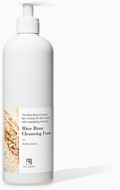 어스로하 대용량 쌀겨 클렌징 폼 당김없는 모공 피지 딥클랜징, 500ml, 1개