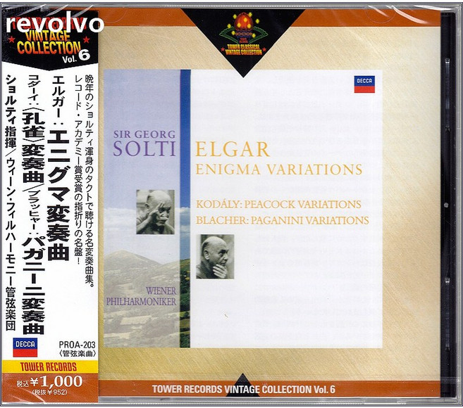 Elgar: Enigma Variations Kodaly : Peacock Variations Blacher : Paganini Variations / Georg Solti