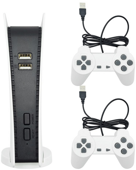 GS5 비디오 게임 콘솔 미니 TV 핸드헬드 유선 패드 620 레트로 HD 출력 2인용, US PLUG