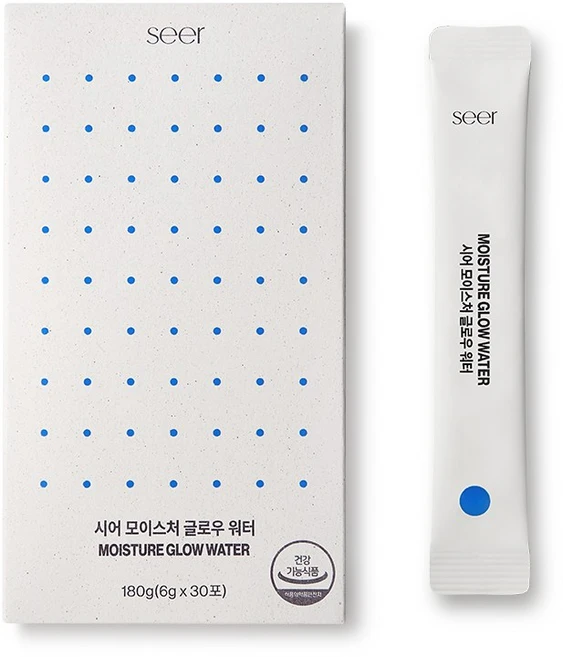 피부광채 seer 모이스처 글로우 워터 1박스 30회분 미백 톤업 특허원료 피에스트로 함유, 30개, 6g - 쿠팡