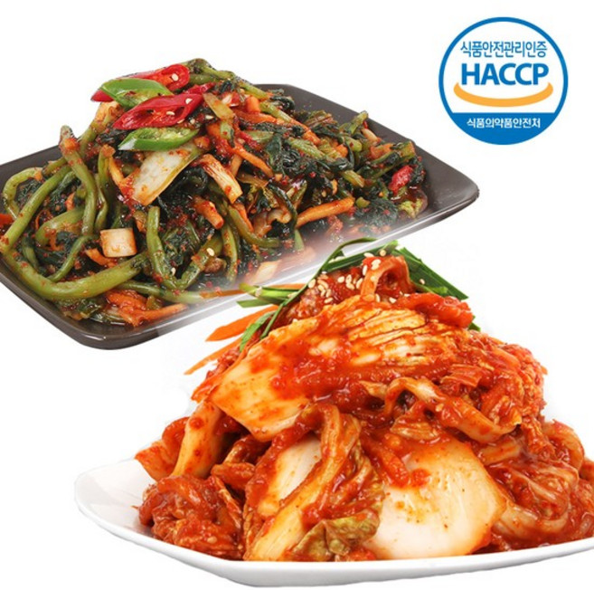 [해뜰] 겉절이김치 2kg+열무얼갈이김치 2kg, 1개