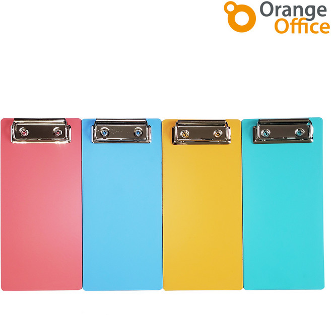 오렌지오피스 신소재 파스텔 간이 클립보드 영수증철 빌지꽂이 계산서, 옐로우, 1개