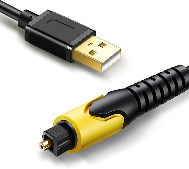 Tackston USB-광학 오디오 어댑터 USB에서 SPDIF로만 변환기 신호 외부 사운드 카드 광 출력 스테레오 채널 Windows Mac 노트북 PC와 호환 TV용이 아님
