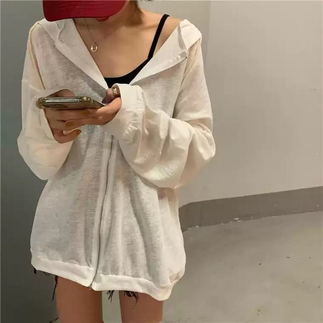 Your 防曬衫 薄款長袖防曬外套女 夏季新款寬松開衫空調上衣