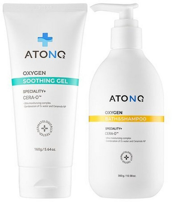 (아토앤오투)아토앤오투 옥시젠 세라오 수딩젤 + 세라오 바스샴푸, 1세트, 160g