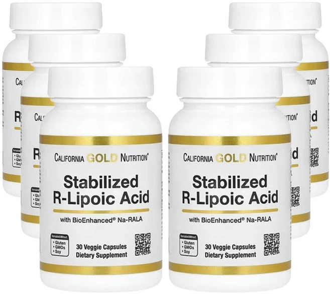 CGN 안정화된 R-리포산 베지 캡슐 30 정, 6개, 30정 - 쿠팡