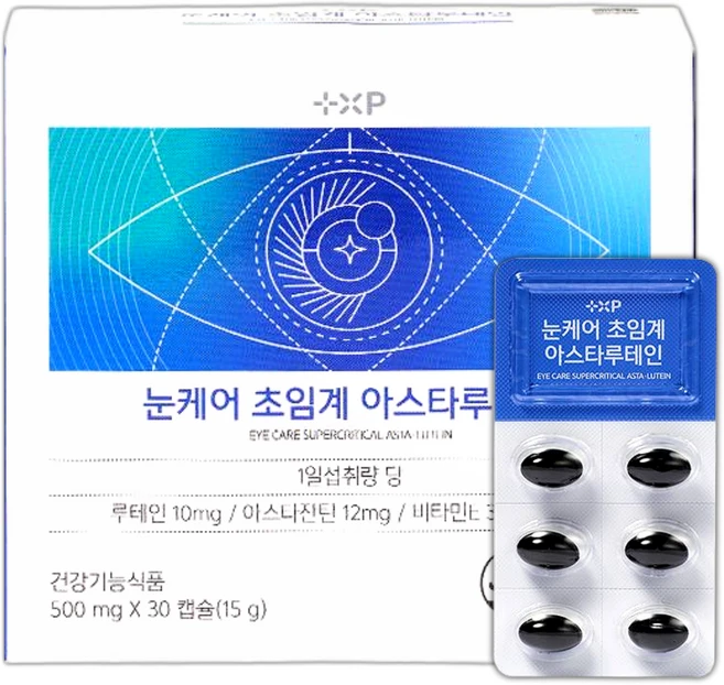 고함량 루테인 지아잔틴 아스타잔틴 12mg 눈 편안함 눈노안 황반변성 시력저하, 1박스, 30정 - 쿠팡