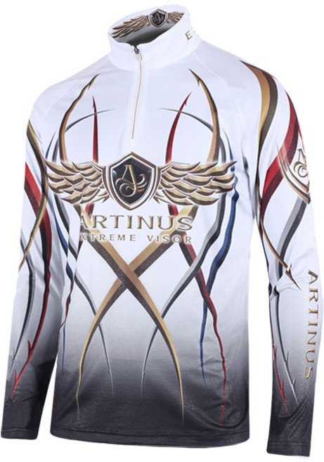 (아티누스) [AT-554W] 고밀도 냉감 집업 티셔츠(화이트) (형제낚시), 2L(105)