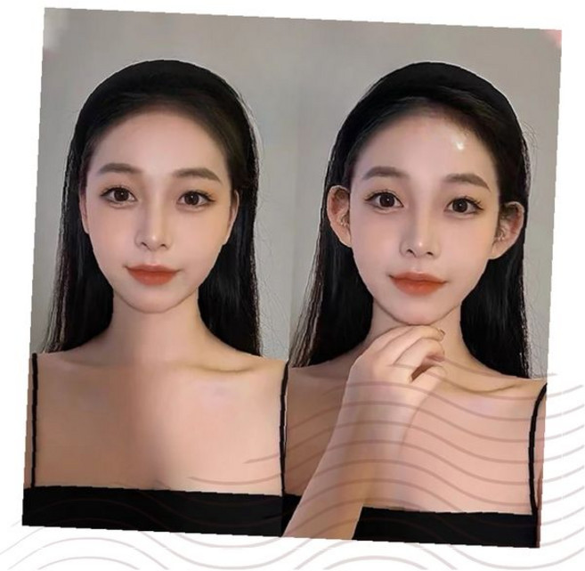 얼굴 윤곽 테이프 브이라인 리프팅 스티커 투명 접착 페이스 리프트, 1개, B타입