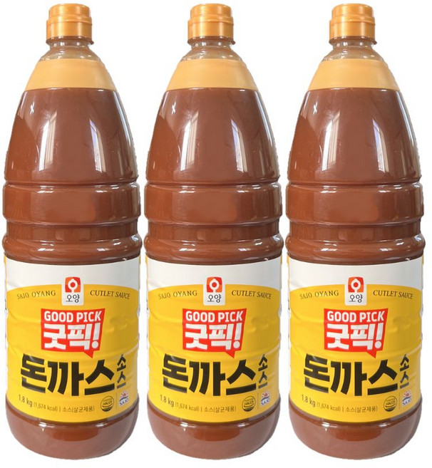 사조 오양 굿픽 돈까스 소스, 3개, 1.8kg