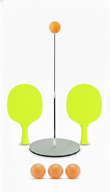 셀프 1인 탁구 리턴 연습기 스매싱 리시브 자세 연습, 1세트, 실버