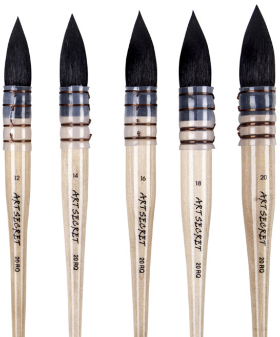 아트시크릿 수채화붓 최고급 청솔모브러쉬 라운드미술붓 20RQ, 1개, 6호