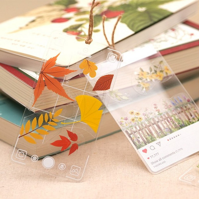 [오피스스쿨] 토단(TD) 계절을 담은 카메라 책갈피 1인세트 (5종택1) DIY 독서활동겸용교재 SNS프레임책갈피 투명한카메라 스티커책갈피, 계절을 담은 카메라 책갈피_1인세트, 봄2(꽃) 스티커, 1개