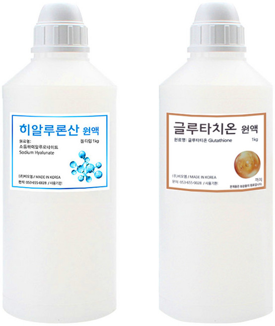 비오엠 히아루론산 원액 1kg + 글루타치온 원액 1kg 1+1, 1개