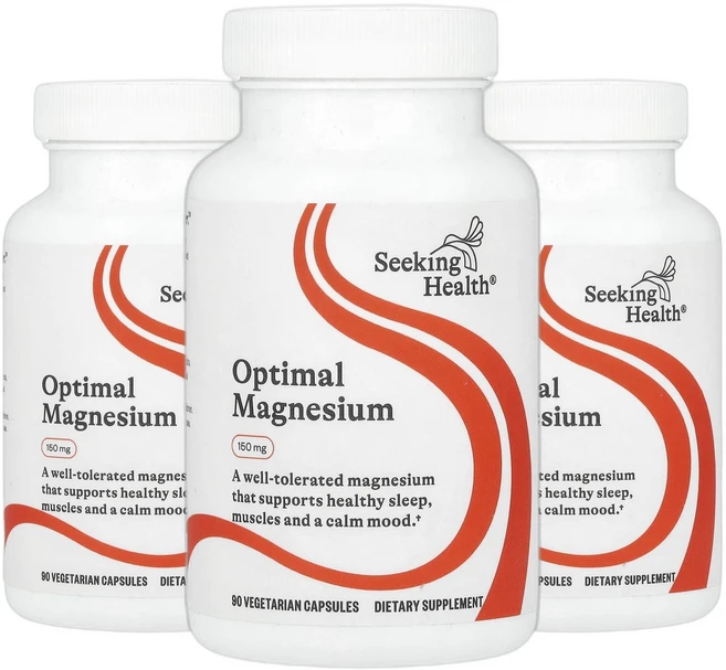 씨킹헬스 Seeking Health 옵티멀 마그네슘 150mg 베지 캡슐, 3개, 90정 - 쿠팡