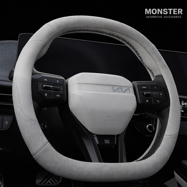 MAA 더블디컷 타공 핸들커버 자동차 가죽 EV3 EV4 EV6 EV9 쏘렌토2026 더뉴K8 스포티지2025 카니발2025 토레스 액티언 캐스퍼 아우디이트론, 웜그레이