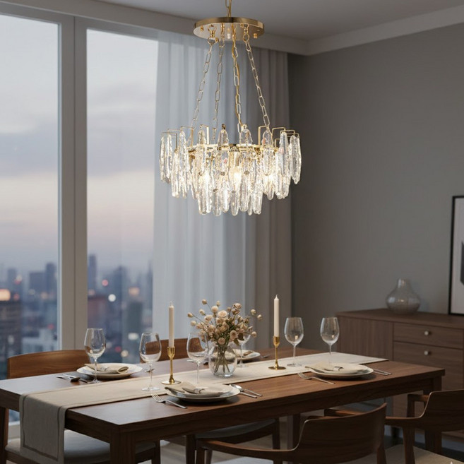 카밀라 샹들리에 호텔로비 대형등 인테리어 주방식탁 카페포인트 인테리어등 크리스탈샹들리에 600파이800파이1000파이, 600파이, 14베이스하얀빛