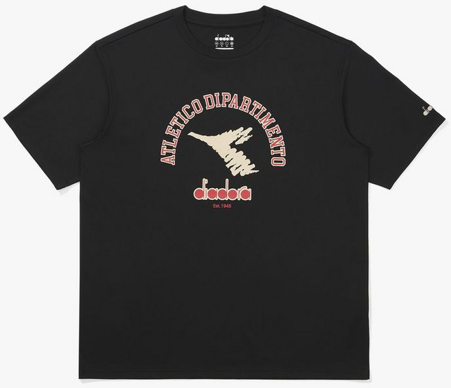 디아도라 Diadora 아카이브 아치 로고 반팔 티셔츠 블랙 매장정품 216829
