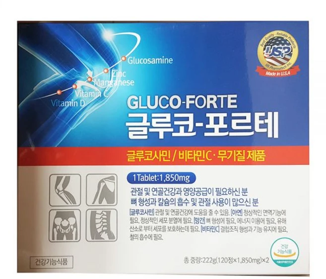 글루코 포르테 850 글루코사민 240정 / 글루코포르테850 글루코포르테, 1, 120정 - 쿠팡
