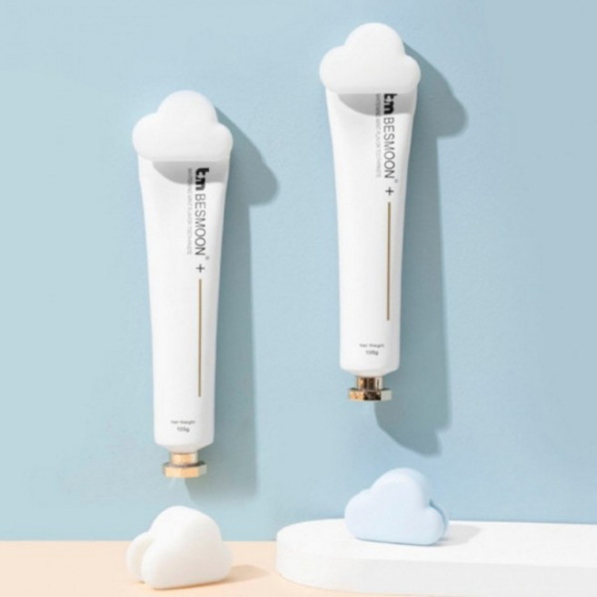 이사 준비 고급 미니 튜브 치약 걸이 디스펜서 2개입 집들이 선물 원룸 꾸미기 추천, 화이트