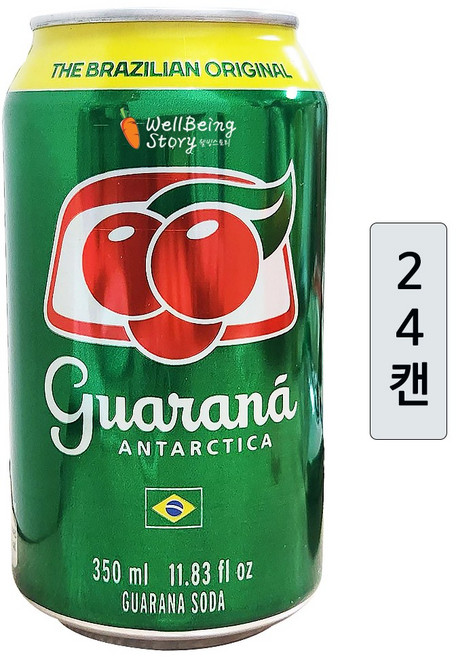 [오리지널 브라질산] 과라나 안타르치카 guarana 과라나음료 탄산 스포츠, 24개, 350ml
