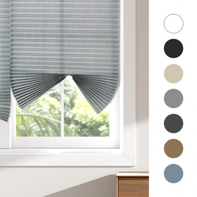 줄없는 햇빛차단 블라인드 종이 간편 창문 커튼 미니 RAM