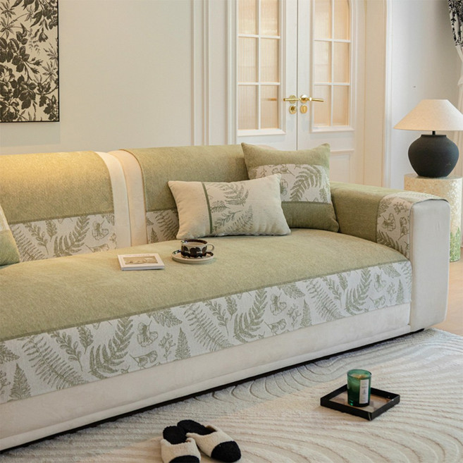 SOFMEA 사계절 소파패드 미끄럼 방지 내마모 섬세 클래식하고 우아한 퍼즐 디자인