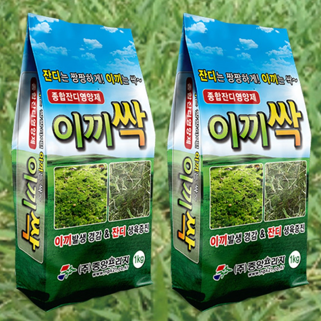 이끼싹 세트 잔디 이끼 청태 제거제 20평용, 2개, 1kg