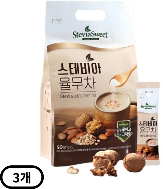 스테비아스위트 스테비아 율무차, 18g, 50개입, 3개