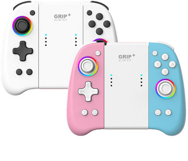겜맥 닌텐도스위치 조이콘 그립 플러스 슬림 핏 핑크블루, 1세트, kmns-317