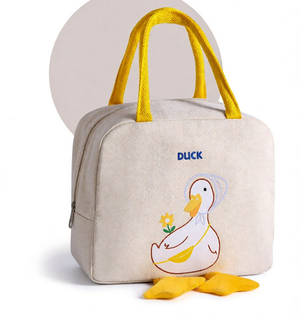 본어니스트 이유식 도시락 보온 보냉 가방 1개, 베이지