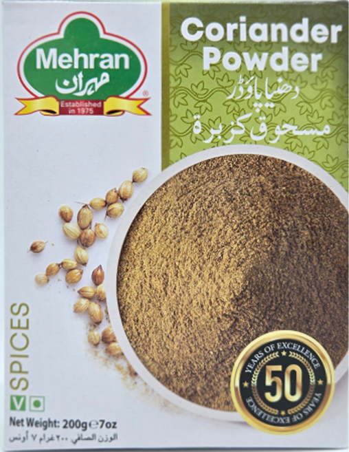 Mehran Coriander Powder Masala 코리엔더(고수) 파우더 마살라, 200g, 1개